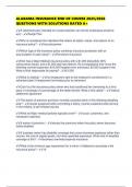 ALABAMA INSURANCE END OF COURSE 2025&sol;2026 QUESTIONS WITH SOLUTIONS RATED A&plus;