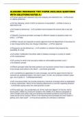 ALABAMA INSURANCE TEST PAPER 2025&sol;2026 QUESTIONS WITH SOLUTIONS RATED A&plus;