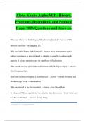 Alpha Kappa Alpha MIP - History&comma; Programs&comma; Operations&comma; and Protocol Exam 2026 Questions and Answers