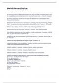 Mold Remediation Exam Questions and 100&percnt; Correct Answers 