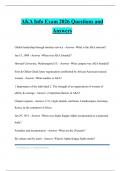 AKA Info Exam 2026 Questions and Answers