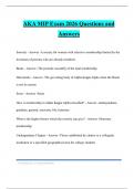 AKA MIP Exam 2026 Questions and Answers
