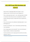 AKA MIP Exam 2026 Questions and Answers