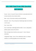 AKA MIP Final Exam 2026 Questions and Answers