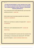 CNT WRITTEN EXAM VERSION 2 LATEST 2025&sol;2026 ACTUAL EXAM  WITH COMPLETE QUESTIONS AND CORRECT DETAILED ANSWERS  &lpar;100&percnt; VERIFIED ANSWERS&rpar; &vert;ALREADY GRADED A&plus;&vert; &vert;&vert;PROFESSOR  VERIFIED&vert;&vert; &vert;&vert;BRANDNEW&excl;&excl;&excl;&vert;&vert;