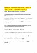 Primerica&colon; Life insurance policies EXAM WITH 100&percnt; CORRECT ANSWERS 2025&sol; 2026