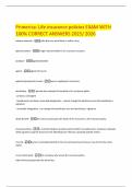 Primerica&colon; Life insurance policies EXAM WITH 100&percnt; CORRECT ANSWERS 2025&sol; 2026