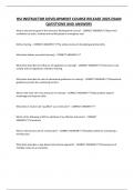 HSI INSTRUCTOR DEVELOPMENT COURSE RELEASE 2025 EXAM QUESTIONS AND