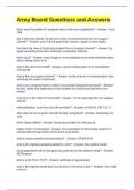Army Board Questions and Answers