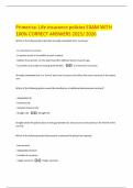 Primerica&colon; Life insurance policies EXAM WITH 100&percnt; CORRECT ANSWERS 2025&sol; 2026