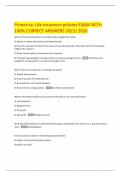 Primerica&colon; Life insurance policies EXAM WITH 100&percnt; CORRECT ANSWERS 2025&sol; 2026