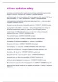 40 hour radiation safety Questions and answers latest update