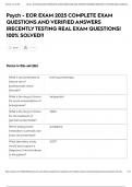 Psych - EOR EXAM 2025 COMPLETE EXAM QUESTIONS AND VERIFIED ANSWERS &vert;RECENTLY TESTING REAL EXAM QUESTIONS&vert; 100&percnt; SOLVED&excl;&excl;