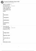 Property Certification Exam &num;1361 &sol; Score 100&percnt; &sol; 2025 Update &sol; Study Guide & Test Prep