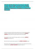 HVAC NATE Heat Pump Exam Guide Latest 2025 With Questions and Well Detailed Solutions Graded A&plus;&vert;Assured Success