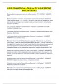 CISR Commercial Casualty II questions and answers