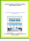 Executive's Guide to Cyber Risk 1st Edition Siegfried Moyo - Digital Download