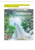 Test Bank for Financial & Managerial Accounting&comma; 20th Edition by Jan Williams &comma; All Chapters&vert; Complete Guide A&plus;&period;pdf 