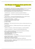 Case Manager Certification Exam question with answers