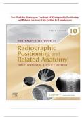  Test Bank for Bontrager&rsquo;s Textbook of Radiographic Positioning and Related Anatomy &lpar;10th Edition&rpar; by John P&period; Lampignano & Leslie E&period; Kendrick &ndash; 