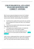 ATI CMS FUNDAMENTAL Latest&lowbar;Exam&lowbar;2025&lowbar;Questions&lowbar;And&lowbar;Correct&lowbar;Answers