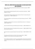 MASS CSL UNRESTRICTED EXAM PREP -2 EXAM QUESTIONS AND ANSWERS