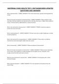 MATERNAL CHILD HEALTH TEST 1 OVP RASMUSSEN UPDATED QUESTIONS AND