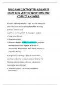 ATI Fluid and Electrolytes&lowbar;Latest&lowbar;Exam
