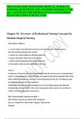 TEST BANK FOR 74 CHAPTER MEDICAL SURGICAL NURSING QUESTIONS AND ASNWERS 2023&sol;2024 WITH ALL CONTENTS 9TH EDITION IGNATAVICIUS&comma;BEST EXAM SOLUTION FOR SUCCESS