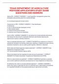 Texas Department of Agriculture Pesticide Applicator's study guide questions and answers