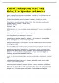 Code of Conduct&lpar;Army Board Study Guide&rpar; Exam Questions and Answers