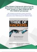 Tribe of Hackers Cybersecurity Advice From the Best Hackers in the World 1st edition by Marcus Carey&comma; Jennifer Jin  ISBN 1793464189  &acirc;&euro;&Zcaron; 978-1793464187 - Instant Download