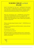 NUR3503 CHILD EXAM QUESTIONS AND ANSWERS 2025