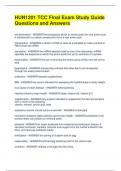HUN1201 TCC Final Exam Study Guide Questions and Answers