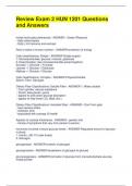 Review Exam 2 HUN 1201 Questions and Answers