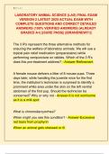 LABORATORY ANIMAL SCIENCE &lpar;LAS&rpar; FINAL EXAM  VERSION 2 LATEST 2025 ACTUAL EXAM WITH  COMPLETE QUESTIONS AND CORRECT DETAILED  ANSWERS &lpar;100&percnt; VERIFIED ANSWERS&rpar; &vert;ALREADY  GRADED A&plus;&vert; &vert;&vert;SURE PASS&vert;&vert; &vert;&vert;BRANDNEW&excl;&excl;&excl;&vert;&vert; 