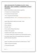 HESI ADVANCED PHARMACOLOGY 2024&period; REVISED 100&percnt; CORRECT ANSWERS LATEST VERSION&period;