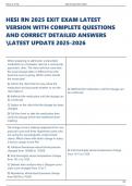 Exam &lpar;elaborations&rpar; HESI RN 2025  