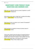 SMARTSHEET CORE PRODUCT EXAM  QUESTIONS AND ANSWERS 2025