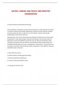 LER 401&colon; LABOUR LAW&comma; POLICY&comma; AND PRACTICE EXAMINATION