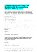 Fundamentals Mid-Term Exam Test Questions with Guaranteed Pass Solutions &lpar;2025&rpar; Updated&period;