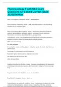 Pharmacology Final 2005 Exam Questions All Solved Correct &lpar;2025-2026&rpar; Edition&period;