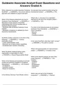 Guidewire Associate Analyst Exam Questions and Answers Graded A