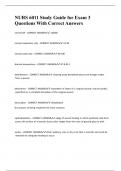 NURS 6011 Study Guide for Exam 3 Questions With Correct Answers