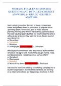 MSM 6633 FINAL EXAM 2025-2026 QUESTIONS AND DETAILED CORRECT ANSWERS&vert; A&plus; GRADE VERIFIED ANSWERS