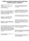 SCCJA cumulative academy study Guide with Verified Answers &vert; Graded A&plus;