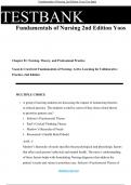 Fundamentals of Nursing &ndash; 2nd Edition &ndash; Yoos &ndash; Complete Test Bank with Answers