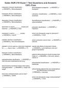 Galen NUR 210 Exam 1 Test Questions and Answers 100&percnt; Pass