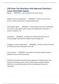 CSO Exam Test Questions with Approved Solutions &vert; Latest 2025&sol;2026 Update&period;