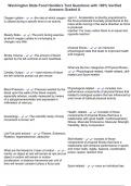 Washington State Food Handlers Test Questions with 100&percnt; Verified Answers Graded A
